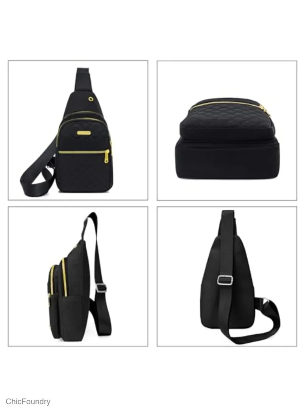 Nylon Small Sling Crossbody Backpack Adjustable Strap Multipurpose